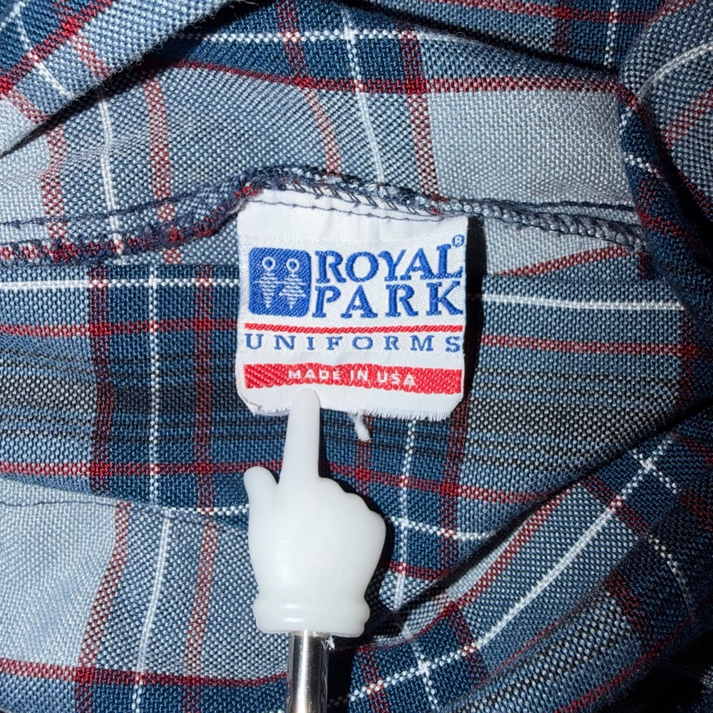 Vintage Royal Park Uniforms Plaid Pleated Skirt Blue USA Made Size 5 Academia - Picture 3 of 6